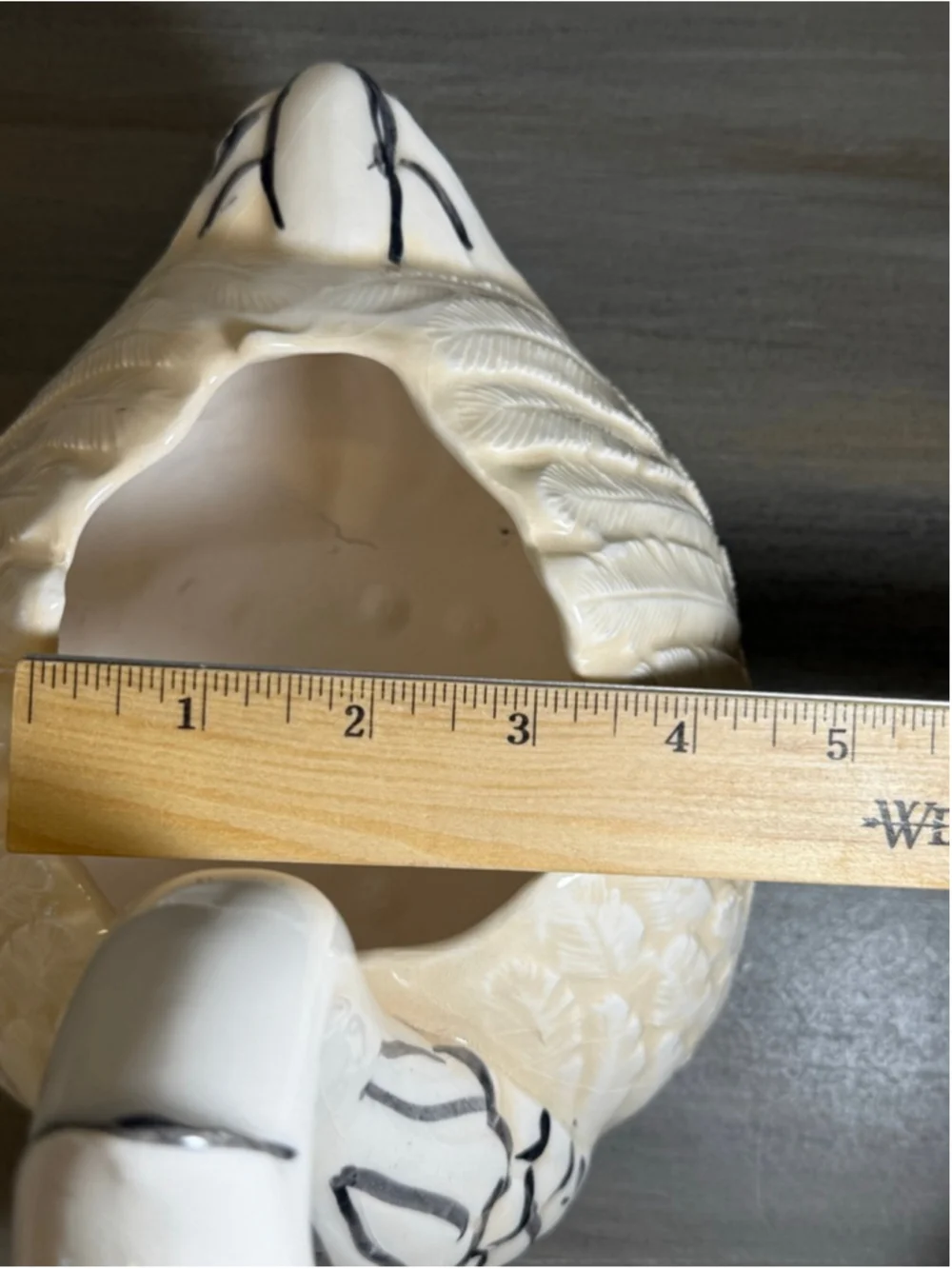 vintage ceramic swan planter trinket bowl